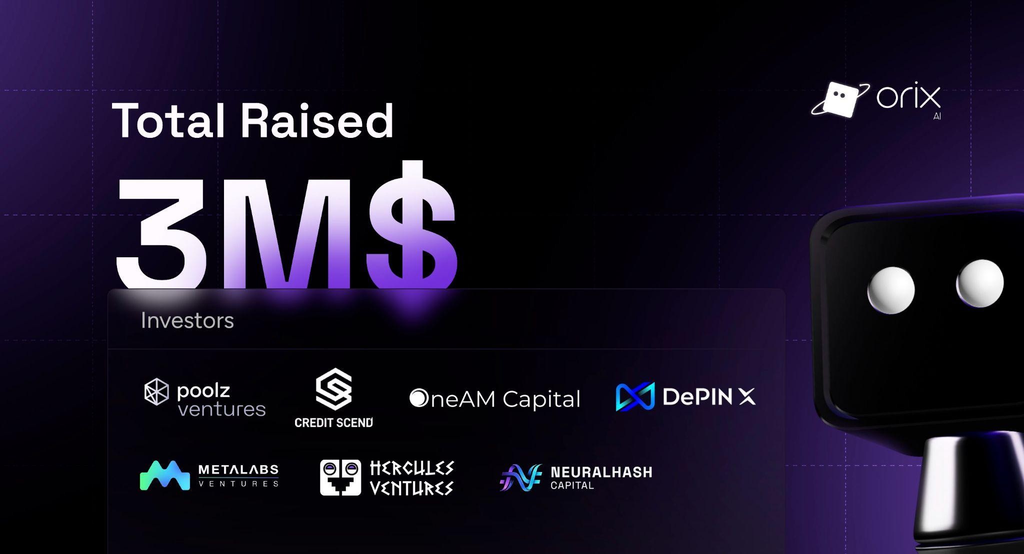 Orix AI Secures $3M Backing to Build the Fastest On-Chain AI Agent Infrastructure