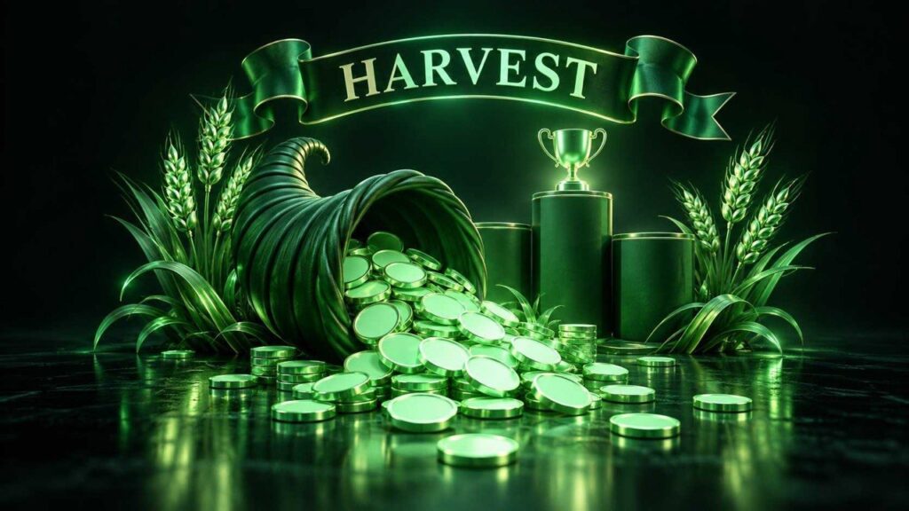 LeveX Harvest Your Gains monthly trading tournament banner